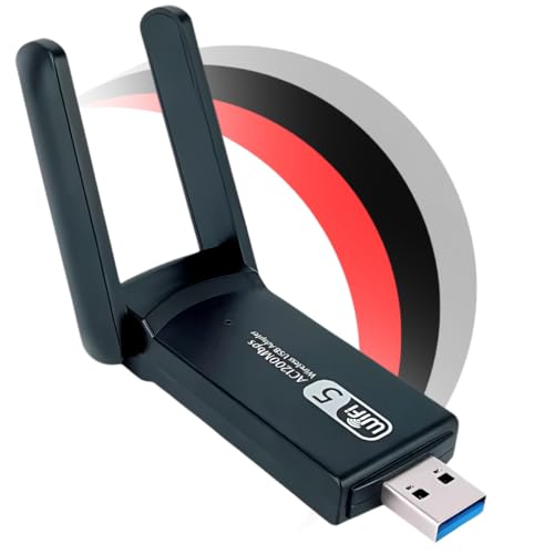 Adaptador Antena Wifi Wireless Dual Band Ac1200 5ghz e 2.4ghz 1200mbps Duas Antena Usb 3.0 PC Notebook Transforme Wifi
