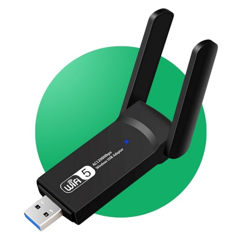 Adaptador Placa Wifi Usb De Rede Dual Band 2.4 e 5ghz 1300mbps | Gigabit 2 Antena Pc Wireless