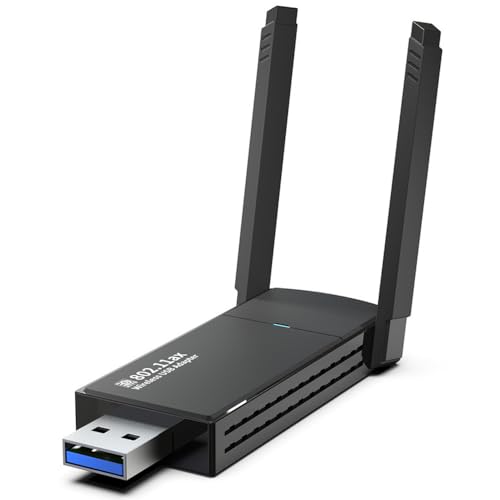 Adaptador WiFi USB 3.0, Dual Band 5GHz e 2.4GHz, 1300Mbps, Duas Antenas