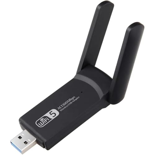 Adaptador WiFi USB 3.0 Dual Band AC1300 – Receptor Wireless Portátil 2.4GHz e 5GHz com MU-MIMO, Alta Velocidade 1300Mbps Duas Antenas