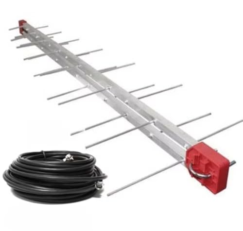 Antena Digital Externa 4K, 28 Elementos, com Cabo de 12 Metros