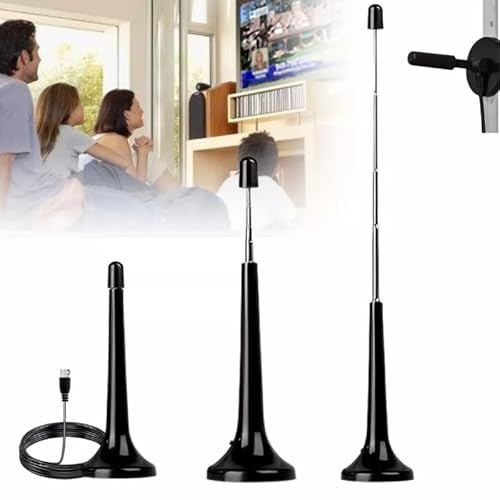 Antena Digital Interna Externa Full Hdtv 4 k Uhf Cabo 3,5 metros 4 dbi - 1