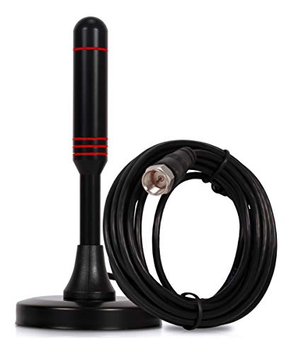 Antena Digital para Tv Conversor Hdtv Uhf cabo 3 Metros com Base Magnética Interna e Externa