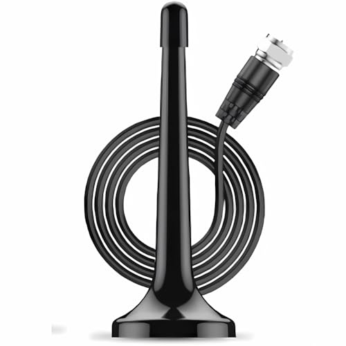 Antena Digital TV Interna Externa Amplificada HDTV 4K UHF | VHF | FM, Resistente A Água, Compatível Com Samsung, LG, Philco, APC, Philips, Smart TV, Led, LCD, 3D, Cabo 3 Metros, Com Imã Premium