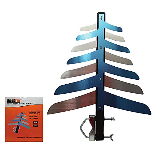 Antena Externa Digital Espinha De Peixe Uhf/Hdtv 38,8x32cm - 1