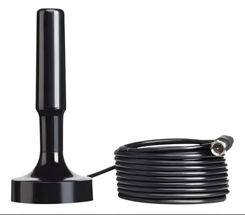 Antena TV Digital interna HDTV Base Magnetica 4 Metros Cabo VHF UHF FM Compatível Com Samsung, LG, Philco, APC, Philips, Smart TV - 1