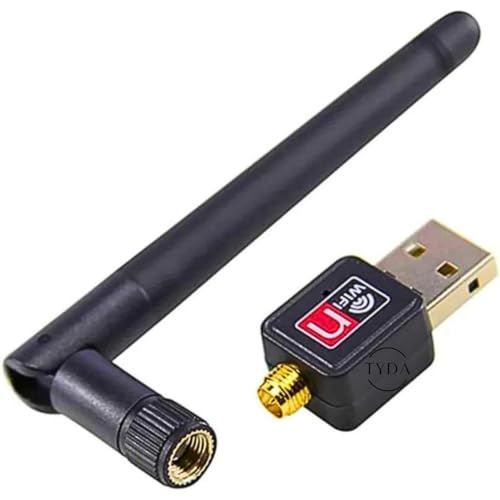 Antena Wi-Fi USB Receptor Wireless 300Mbps – Adaptador Rede Sem Fio Plug & Play p/PC, Notebook – Compatível com Windows, Linux e macOS - TYDA