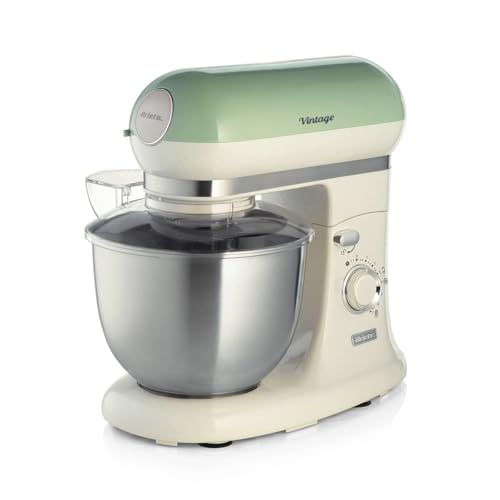 Ariete 1588, Batedeira Planetária Vintage Verde, Tigela Aço Inox 5.5L, 7 Velocidades - 127V - 1