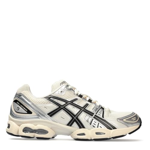 Tênis ASICS GEL-Nimbus 9 - Masculino - Branco e Preto com Creme - 1