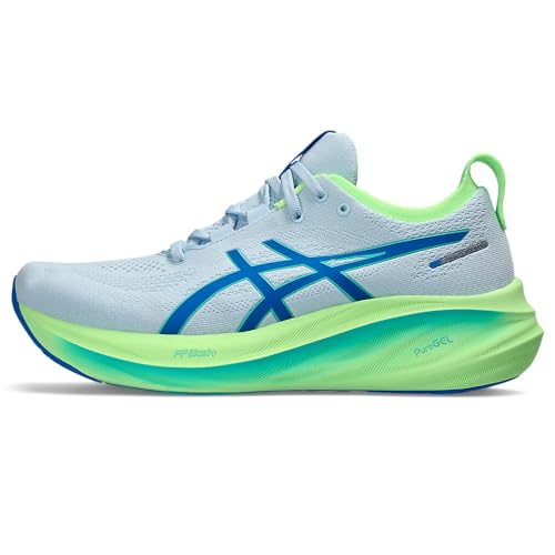 Tênis ASICS GEL-Nimbus 26 Lite-Show - Masculino - Cinza com Verde e Azul - 2