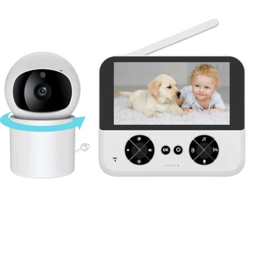 Babá Eletrônica Câmera para Bebês com Tela Portátil Grande Visão Noturna Áudio Bidirecional Monitoramento Temperatura Alarme e Canção de Ninar