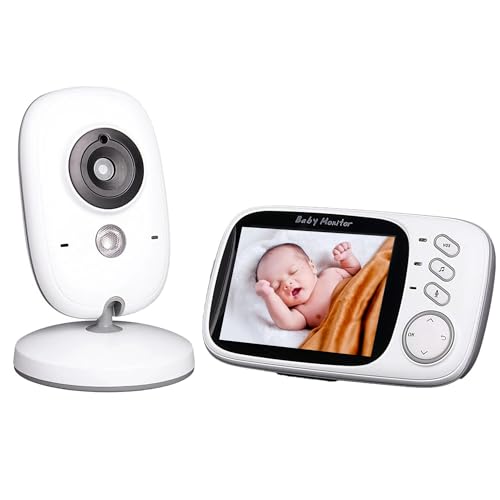 Babá Eletronica Camera Para Bebes Sem Fio Visao Noturna Infravermelha Monitoramento Temperatura LCD Digital Audio Bidirecional VOX Alcance 260m Cancao de Ninar