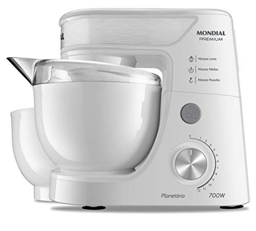 Batedeira Planetária, Mondial, Branco/Inox, 700W, 220V - BP-01P-W - 1