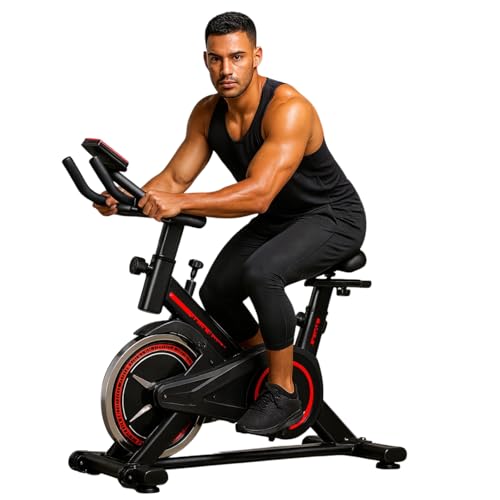 Bicicleta Ergométrica Bike Spinning – Bike Treino em Casa, Academia, Exercícios Cardio e Emagrecimento, Design Confortável e Ajustável, Vertical Silenciosa - 1