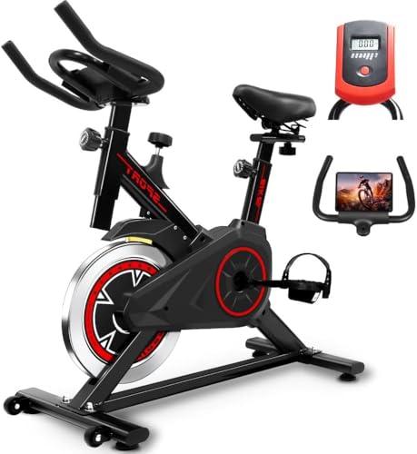 Bicicleta Ergométrica de Spinning, Monitor Digital LCD, Suporte para Tablet, Ajuste de Intensidade - 1