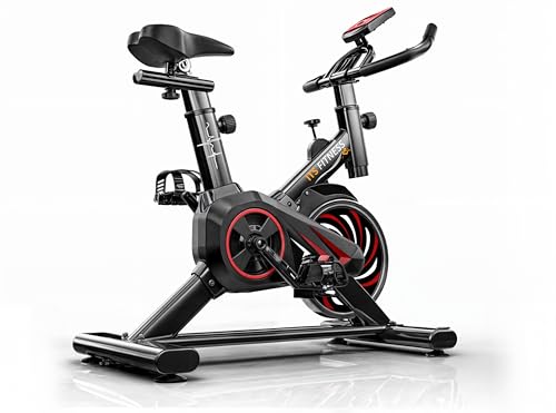 Bicicleta Ergométrica Q5 CUSTOM para Spinning Mecanica 8Kg Cor Preto e Vermelho - 1