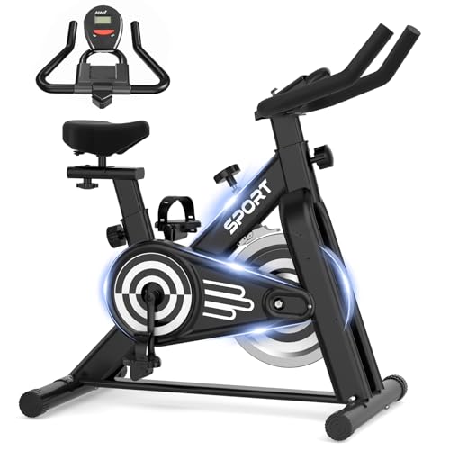 Bicicleta Ergométrica Spinning, Bike de Exercício Interno com Mostrador Digital & Montar, Compacta para Uso Doméstico Exercícios Academia Bicicleta - 1