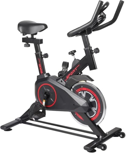 Bicicleta Ergometrica Spinning ByteTrade BTS-6301 | Vertical, Painel LCD, Resistência Ajustável, Roda de Inércia 6kg, Fitness em Casa, Academia, Silenciosa – Preto e Vermelho - 1