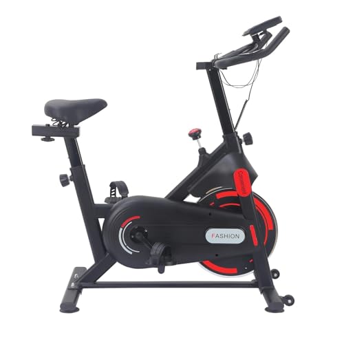 Bicicleta Ergométrica Spinning Silenciosa com Roda de Inércia 10Kg, Ajuste de Intensidade e Monitor Digital – Bike de Exercício Profissional, Ideal para Exercícios em Casa - Cardio Fitness e Emagrecimento - 1