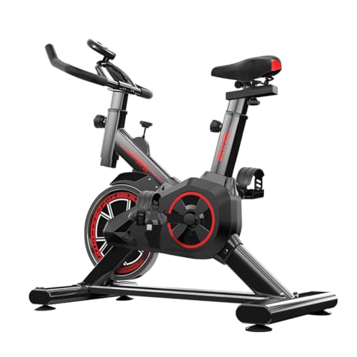 Bicicleta Ergométrica Vertical MAX com Amortecimento, 3kg de Inércia, Compacta e Estável, Ideal para Treino em Casa – Suporta até 110kg, Preto/Vermelho - 1