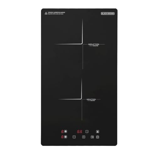 BLACK+DECKER Cooktop de Indução 2 Bocas e Função Power Booster - Display Digital, Tampo em Vidro Cerâmico e Trava de Segurança 220V 3500W