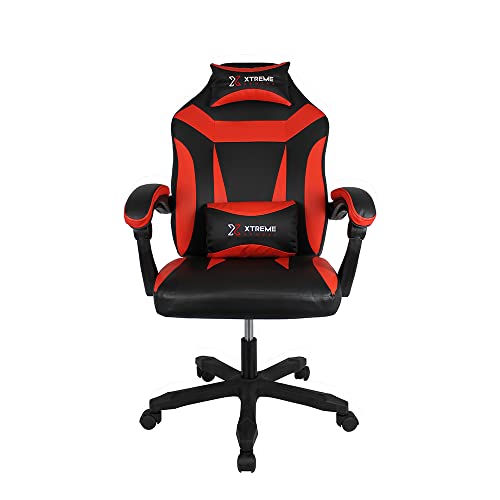 Cadeira Gamers XTreme Supra Ergonômica, Confortável e Design Moderno Estilo para Jogadores Exigentes, Apoio para Cabeça, Braços e Pés, na Cor Preta e Vermelha. - 1