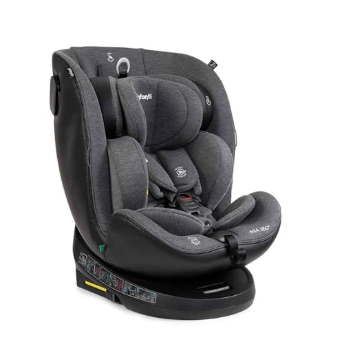 Cadeirinha Infanti, Mia, com Giro 360°, Preto - 1
