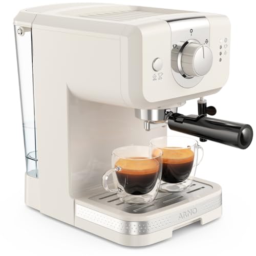 Cafeteira Elétrica Arno OPIO Soleil Steam & Pump Marfim SCSP 1,2L, com Bico Vaporizador e 15 BAR de Pressão, 110V