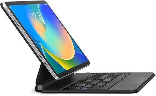 Capa com teclado Galaxy Tab S9/S9 FE/S8/S7 de 11 polegadas, capa magnética com teclado com touchpad (preto)