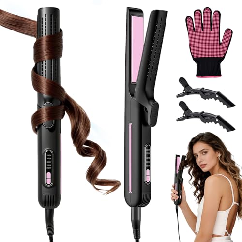 Chapinha Profissional, Com configuração de ar frio e placas flutuantes 3D, Configurações de 5 temperaturas, 15 Aquecimento rápido e desligamento automático seguro, Para todos os tipos de cabelo - 1