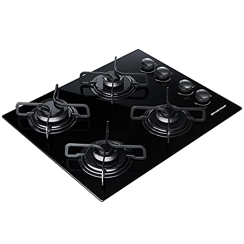 Cooktop 4 bocas Brastemp com grades piatina e acendimento automático - BDD61AE BIVOLT