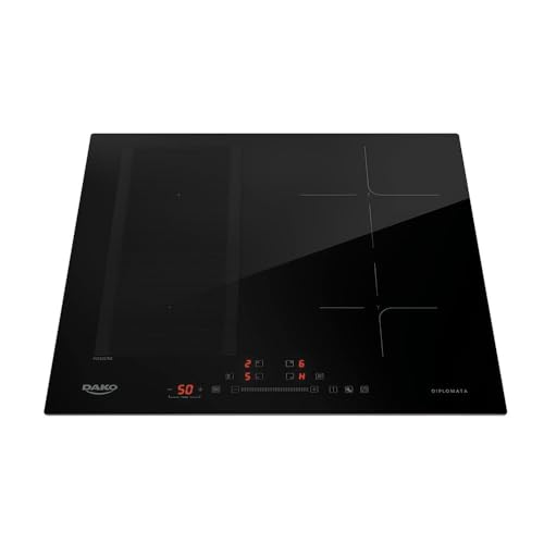 Cooktop de Indução 4 Bocas Preto com Zona Flexível Dako Diplomata 220V