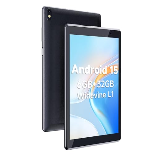 COOPERS Tablet Android 15 tablets de 7 polegadas, 6 GB de RAM, 32 GB de ROM compatível com 1 TB de ampliação de computador, tablet PC, processador de quatro núcleos, ecrã táctil IPS, câmara