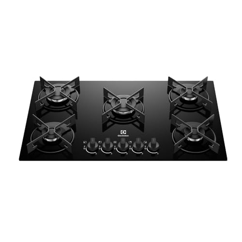 Electrolux Cooktop 5 Bocas a Gás Electrolux Mesa de Vidro Efficient Grade de Aço Fosco (KE5GR) Bivolt - 1