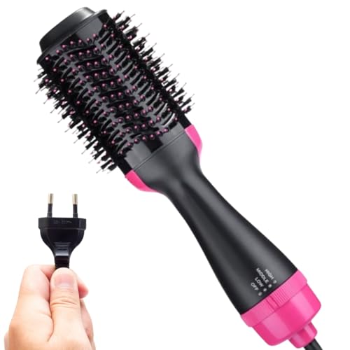 Escova Secadora 4 em 1 | 1000W 110V | Seca, Alisa, Modela em Minutos | Antifrizz | Resultado de Salão e Brilho Intenso