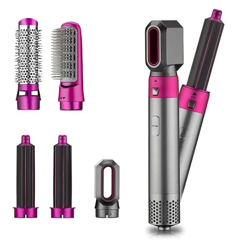 Escova Secadora Modeladora 5 em 1 Elétrica Profissional Ar Quente 1000W com Acessórios – Alisa, Seca, Modela e Faz Cachos Rápido - 1