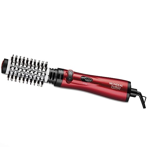Escova Secadora Rotativa Mondial Red Infinity Keratin 3 em 1 1000W Cabo 360° ER-11 110V - 1