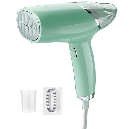 Ferro a Vapor Portátil Dobrável 1000W Bivolt - Pré-Aquecimento Rápido 30s Tanque 100ml para Viagens Casa Escritório Roupa Tecidos Delicados (Ciano) - 1