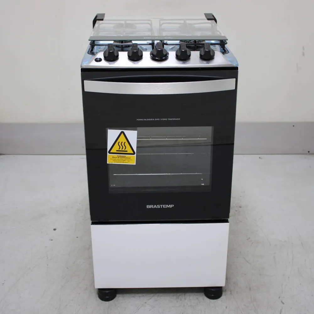 Fogão Brastemp 4 Bocas Branco Com Duas Prateleiras Com Alturas Ajustáveis - Bfo4nbbus2_Wotimo_Cg6757065 Bivolt