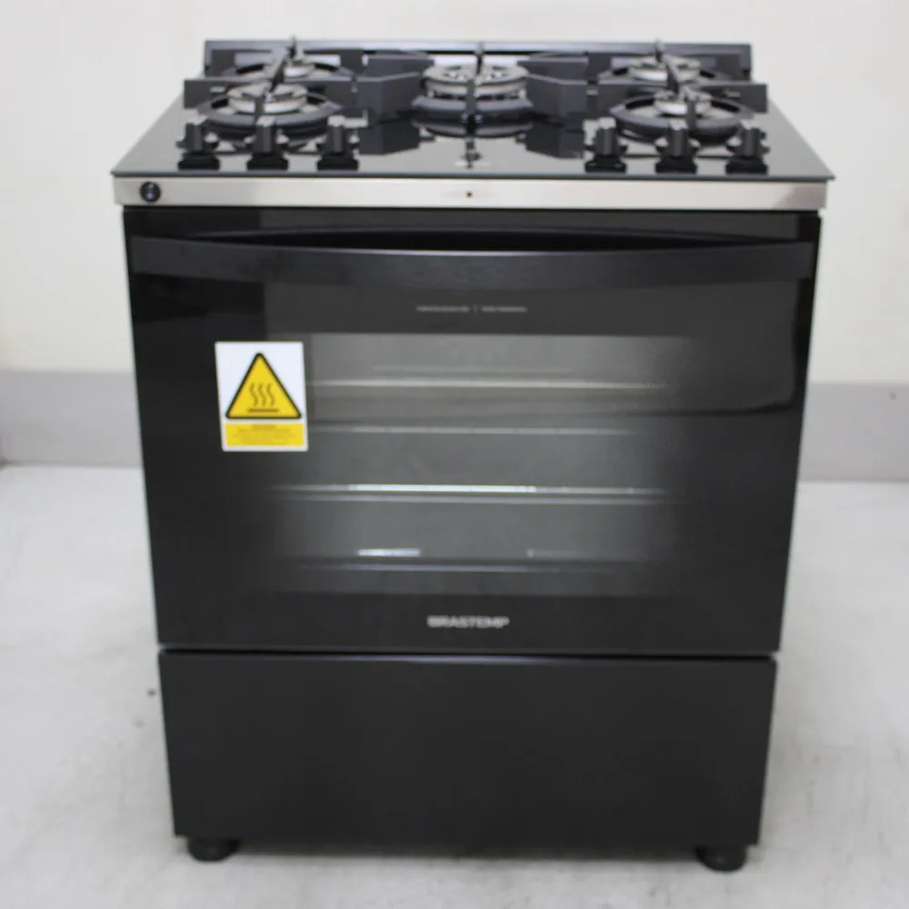 Fogão Brastemp 5 Bocas com Mesa de Vidro, Função Air Fryer e Turbo Chama - 5
