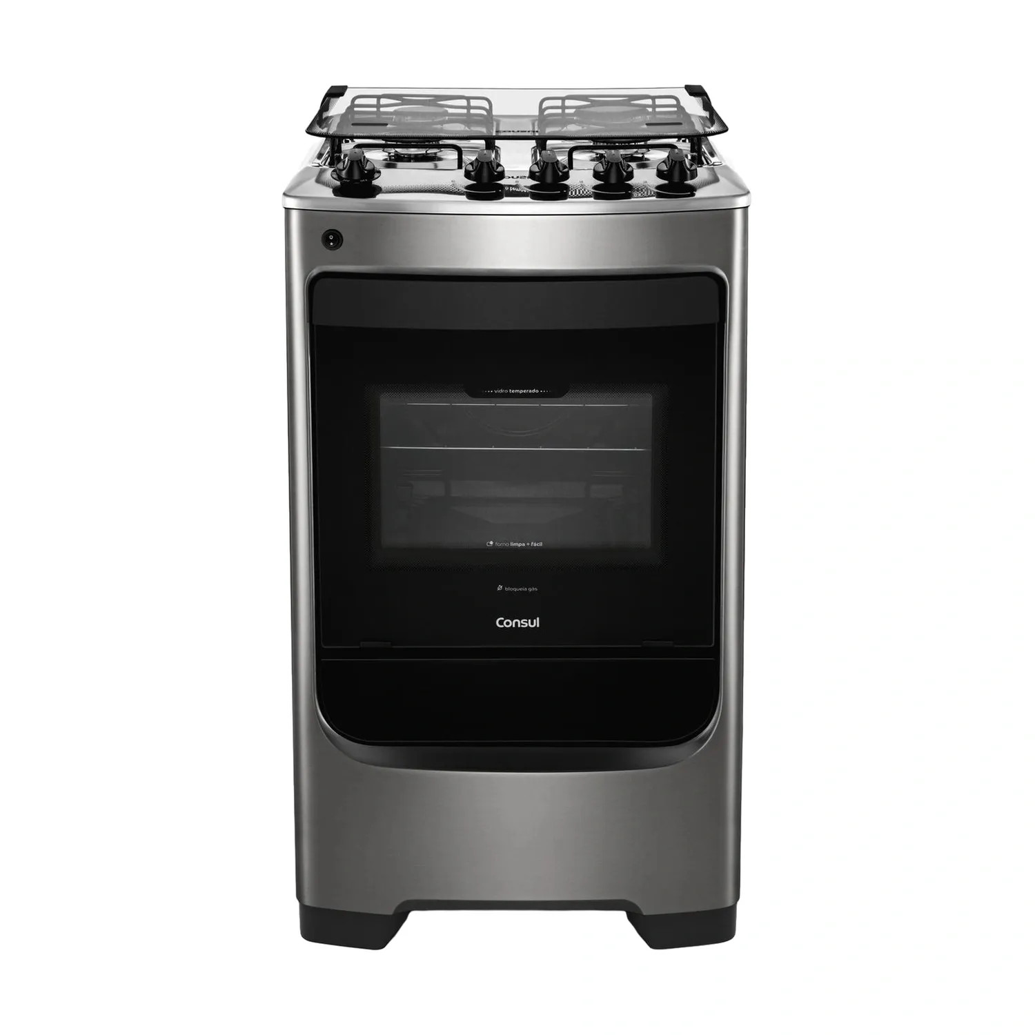 Fogão Consul 4 Bocas Inox Com Acendimento Automático - Cfo4nar Bivolt