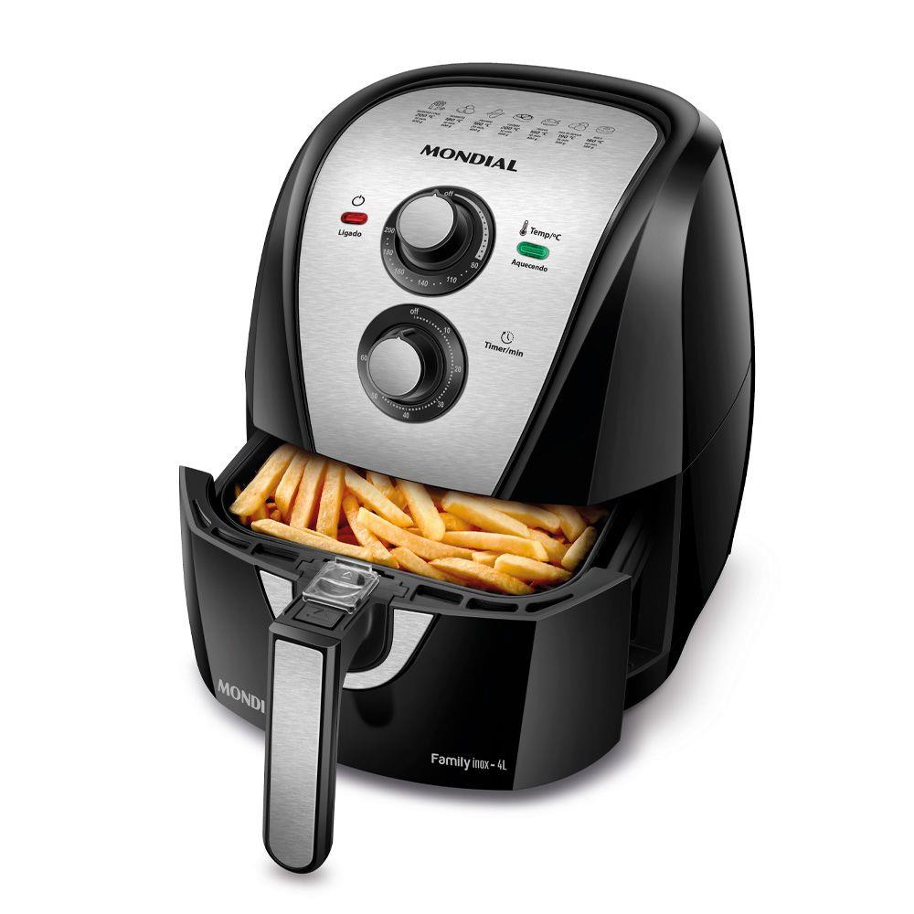 Fritadeira Sem Óleo Air Fryer Mondial AFN40BI Family Inox 4L - 220V - 7