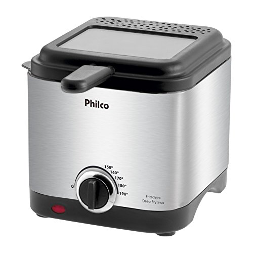 Fritadeira deep fry, Deep fry inox, 1.8L, Preto, 220v, Philco