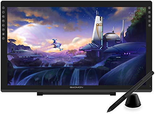 GAOMON PD2200 Mesa Digitalizadora Tela de caneta 130% sRGB totalmente laminada com 8192 sem bateria, suporte inclinável, 8 botões de toque, monitor de tablet de 21,5 polegadas com suporte ajustável - 1