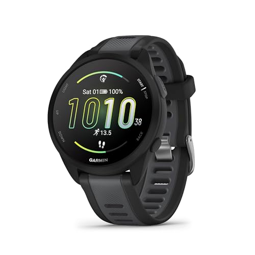 Garmin Relógio Forerunner 165 Preto 43mm com Monitor Cardíaco de Pulso e GPS - 1