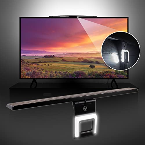 GE Antena de TV amplificada com luzes LED, luz de viés para TV melhora a qualidade da imagem e reduz o cansaço ocular, HDTV digital 4K 1080p VHF UHF, amplificador de sinal do amplificador, filtro LTE, longo alcance interno, 46003