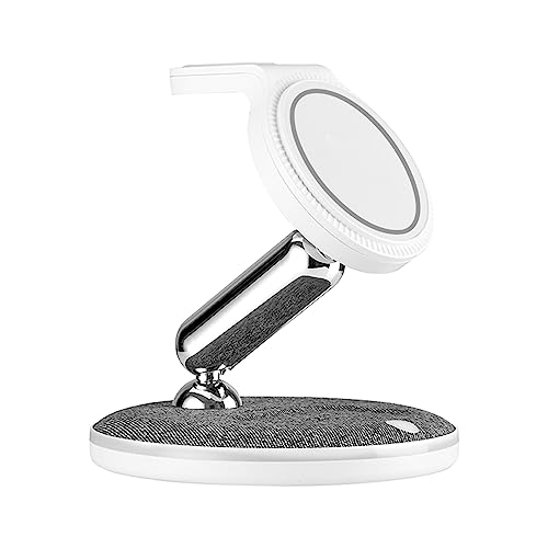 Carregador de Mesa por Indução 3 em 1 Compatível com Smartphones Padrão Qi Branco - Geonav - CH31MAG