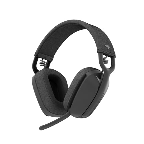 Headset Sem Fio Logitech Zone Vibe 100 Com Microfone Flip- to-Mute Com Cancelamento de Ruído, Conexão Bluetooth, Até 20h de Bateria, Design Leve e Confortável - Grafite - 1