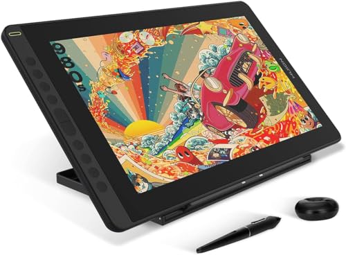 HUION Mesa digitalizadora Kamvas 16 com tela totalmente laminada, com Stylus sem bateria, suporte ajustável com 10 teclas de atalho ajustável, tela de caneta de 15,6 polegadas - 1