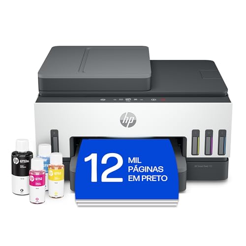 Impressora Multifuncional HP Smart Tank 794 Tanque de Tinta Colorida Wi-Fi Scanner Duplex, Bluetooth. Funções: Imprimir, Copiar, Digitalizar. Cor: Branco (2G9Q9A) - 1